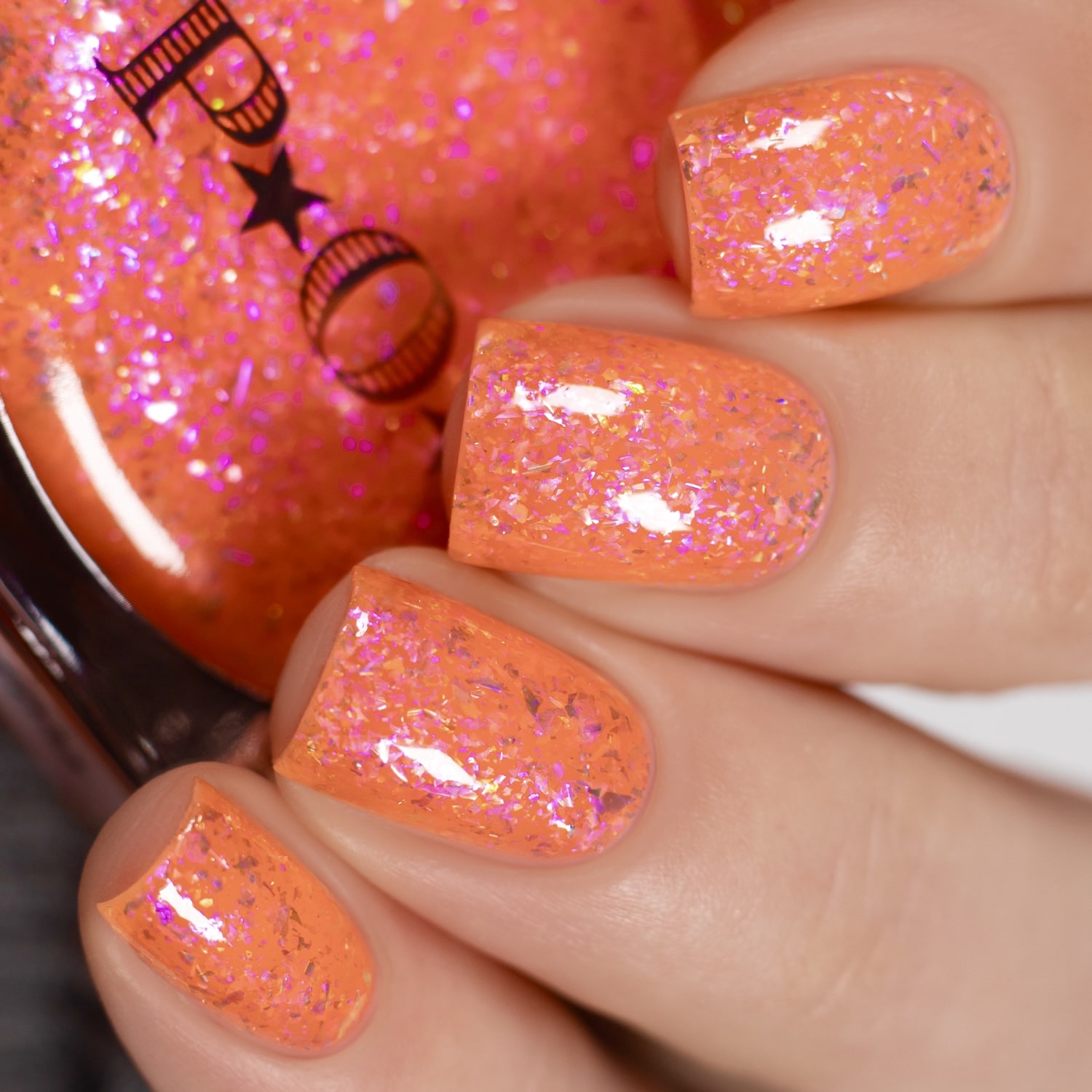Orange Colour Pop Stick On Nails – www.pipabella.com
