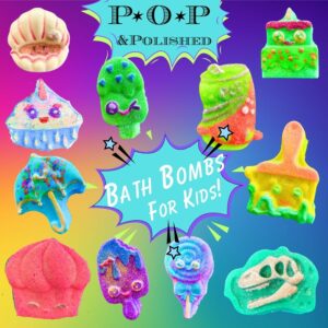 11 images of kids bath bombs with text