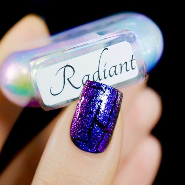bottom of nail polish bottle with name Radiant